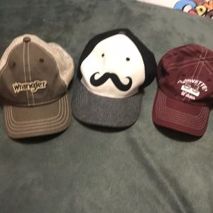 Three boys ball caps.